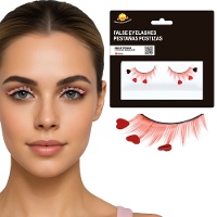 Cils postiches ornés de coeurs