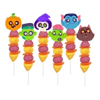 Brochette de guimauves d'Halloween avec figurines de 60 gr - 1 unité