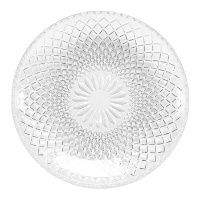 Assiette à dessert en verre gravé de 19,8 cm