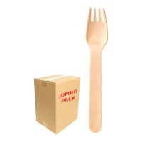 Fourchettes en bois biodégradables de 16 cm - 480 unités