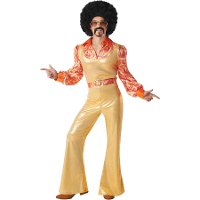 Costume de style disco doré pour homme