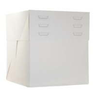 Boîte de 20 x 20 x 20 cm pour tartes ajustable en hauteur