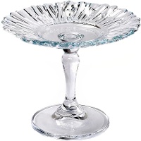 Support pour gâteaux de 13 x 13 x 10 cm en verre transparent