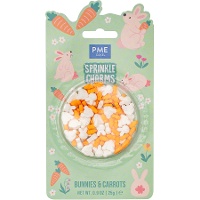 Sprinkles en forme de lapins et carottes - 25 g