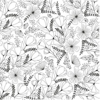 Feuille de calque de fleurs - Artemio - 1 unité