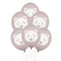 Ballons en latex Bears Baby de 30 cm - PartyDeco - 50 unités