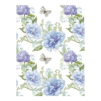 Papier de riz branche bleue 29,7 x 42,5 cm - Artis decor - 1 pc.