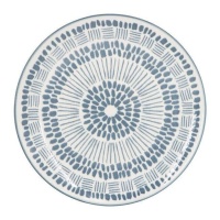 Assiette de 19 cm estampillée gris bleuâtre
