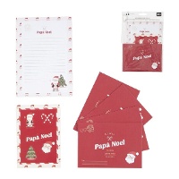 Lettres avec enveloppes pour le Père Noël avec autocollants
