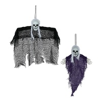 Pendentif squelette avec cheveux de 24 cm - 1 unité