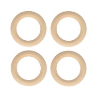 Anneau en bois de 6 cm - Artemio - 4 unités