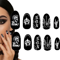 Ongles postiches punk - lot de 12