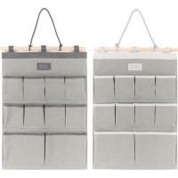 Organisateur d'armoire suspendu de 50 x 36 cm gris - 10 poches - 1 unité