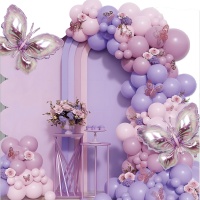 Kit de ballons de papillon lilas - 100 pièces