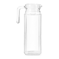 Carafe en verre de 0,95 L avec couvercle blanc