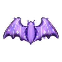 Ballon chauve-souris violet de 119,5 x 51 cm - PartyDeco