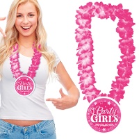 Collier Party Girls rose avec fleurs
