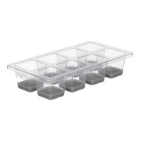 Bac à glaçons pour 8 gros cubes transparent