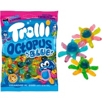 Pieuvres gélifiées qui colorent la langue - Trolli Octopus Blue - 100 gr