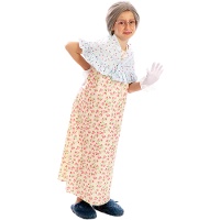 Déguisement de grand?mère en robe fleurie pour fille