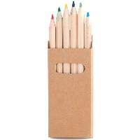 Crayons de couleur en boîte kraft - 6 unités