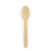 Cuillères en bois de 16 cm - 100 unités