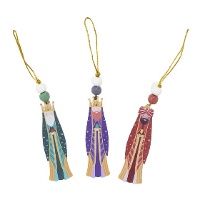 Pendentif Roi Mage élégant en bois - 1 unité