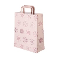 Sac cadeau de Noël rose 32 x 26 x 10 cm - 1 unité