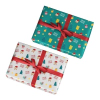 Papier cadeau Tió de Nadal de 2,00 x 0,70 m - 1 unité