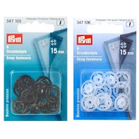 Boutons-pression en plastique de 1,5 cm - Prym - 6 paires