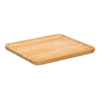 Plateau carré en bambou 25 x 25 cm pour apéritifs