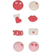 Figurines en sucre Saint-Valentin - FunCakes - 8 pièces