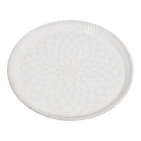 Plateau décoratif circulaire naturel de 30 cm - DCasa