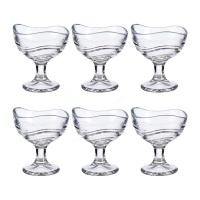 Coupe à glace de 135 ml en forme ondulée - 6 unités