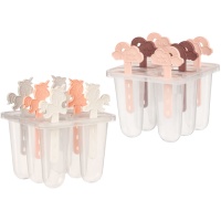 Moule pour glaces en forme d'arc-en-ciel ou de licornes - 6 emplacements