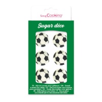 Figurines en sucre de ballons de football - Scrapcooking - 6 unités