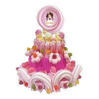 Gâteau de bonbons pour communion avec roller pour fille de 772 gr