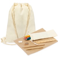 Ensemble pour colorier avec crayons, carnet et sac à dos