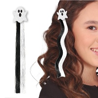 Mèche de cheveux de fantôme blanc et noir