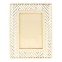 Cadre photo en bois avec design géométrique rectiligne de 10 x 15 cm - Artemio
