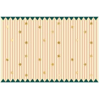 Nappe à fines rayures et étoiles de 1,80 x 1,20 m
