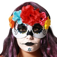 Masque de Catrina avec fleurs