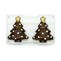 Moule de sapin de Noël pour chocolat de 15 cm - Décorez - 2 cavités