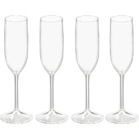 Coupe de 165 ml pour champagne en acrylique - 4 unités