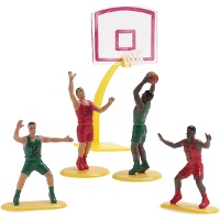 Décoration pour gâteau - Basket-ball, 5 pièces