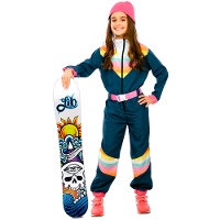 Costume de skieuse bleu pour fille