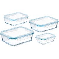 Boîtes alimentaires en verre borosilicate - lot de 4