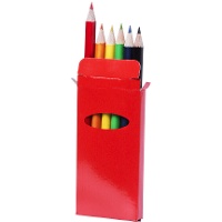 Crayons de couleur dans une boîte colorée - 6 unités