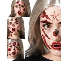 Tatouages temporaires de blessures sanglantes - 1 unité