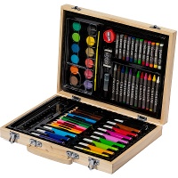 Malette de coloriage en bois - 68 pièces